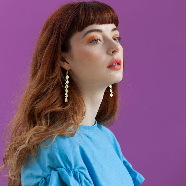 Liga Gold-Plated Earrings | The Nancy Smillie Shop - Art, Jewellery & Designer Gifts Glasgow Scotland