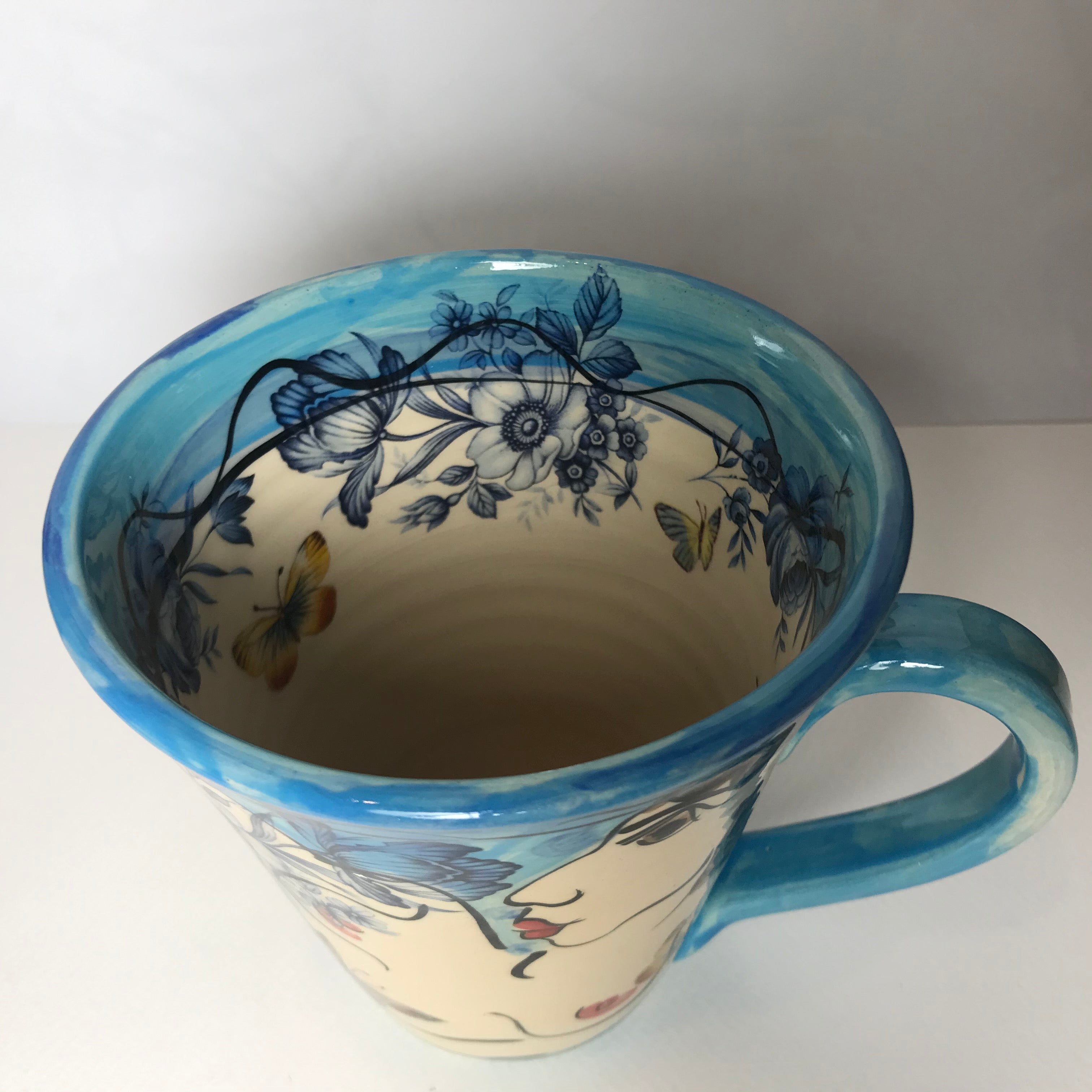 Light Blue Mug - The Nancy Smillie Shop - Art, Jewellery & Designer Gifts Glasgow
