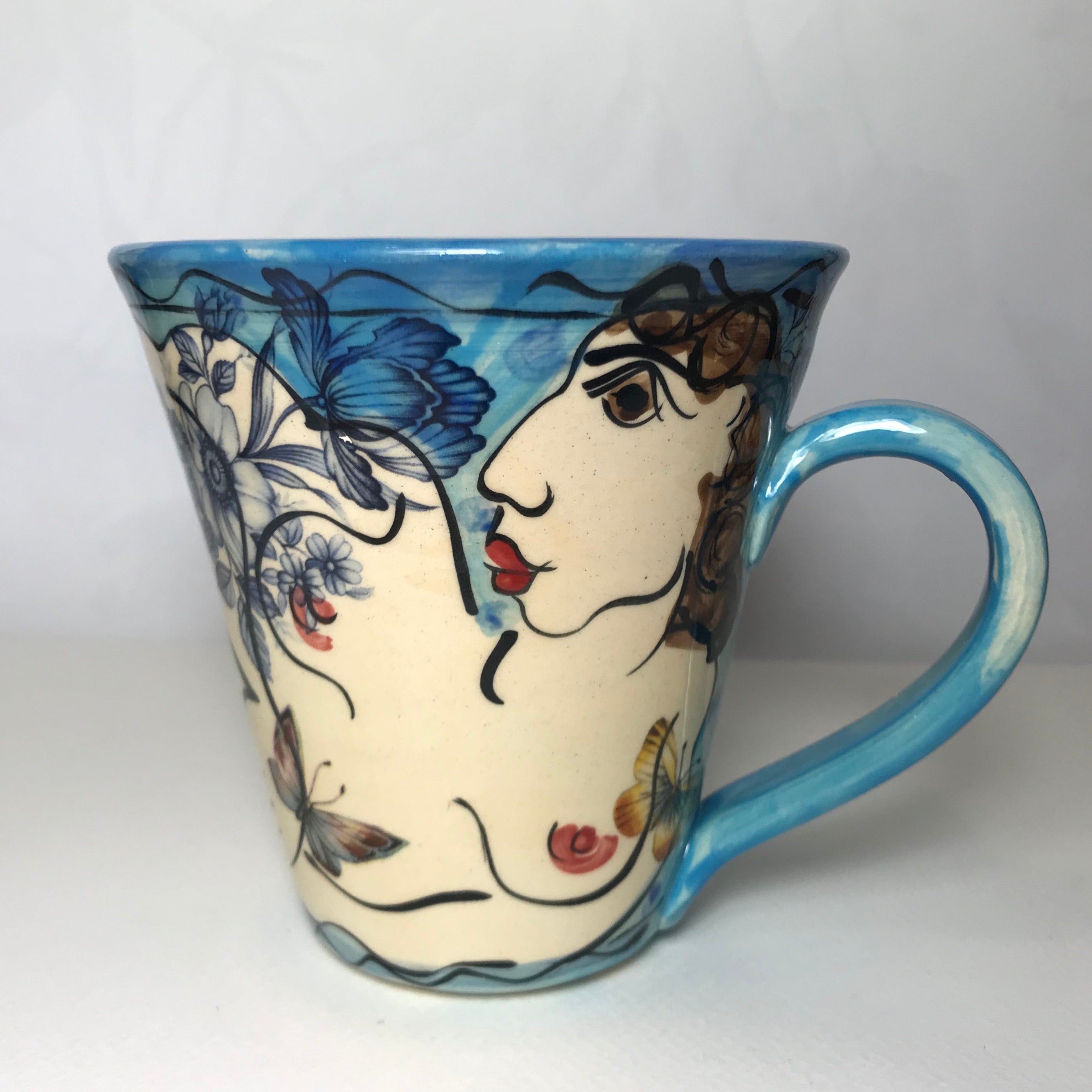 Light Blue Mug - The Nancy Smillie Shop - Art, Jewellery & Designer Gifts Glasgow