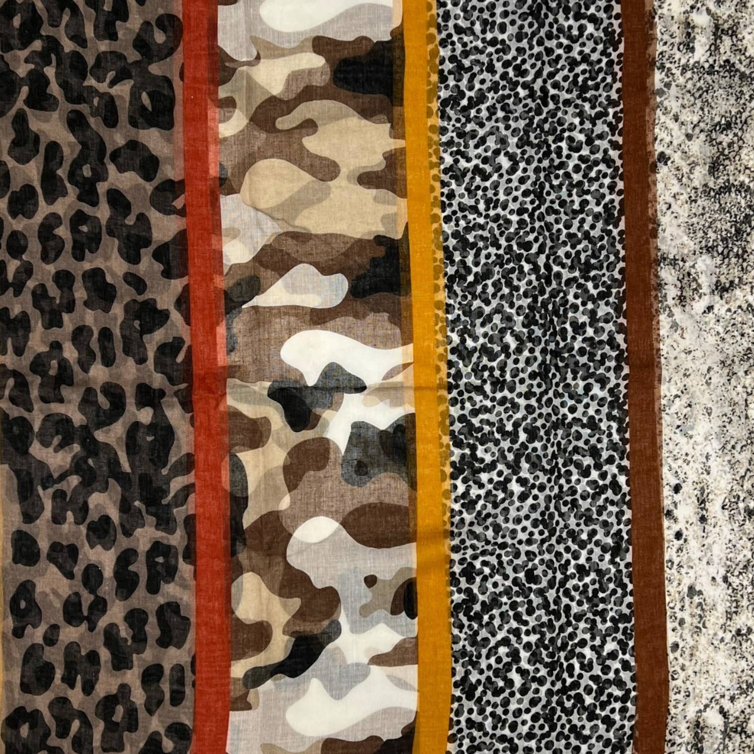 Lightweight Animal print scarf: Black - The Nancy Smillie Shop - Art, Jewellery & Designer Gifts Glasgow
