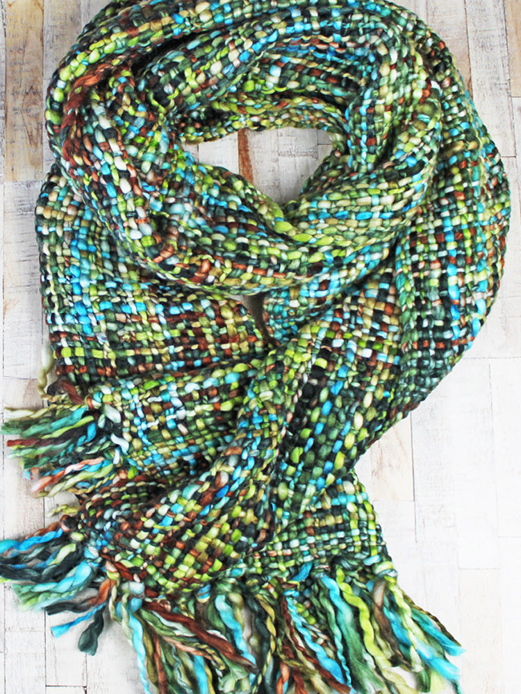 Lime Green Chunky Tweed Scarf - The Nancy Smillie Shop - Art, Jewellery & Designer Gifts Glasgow