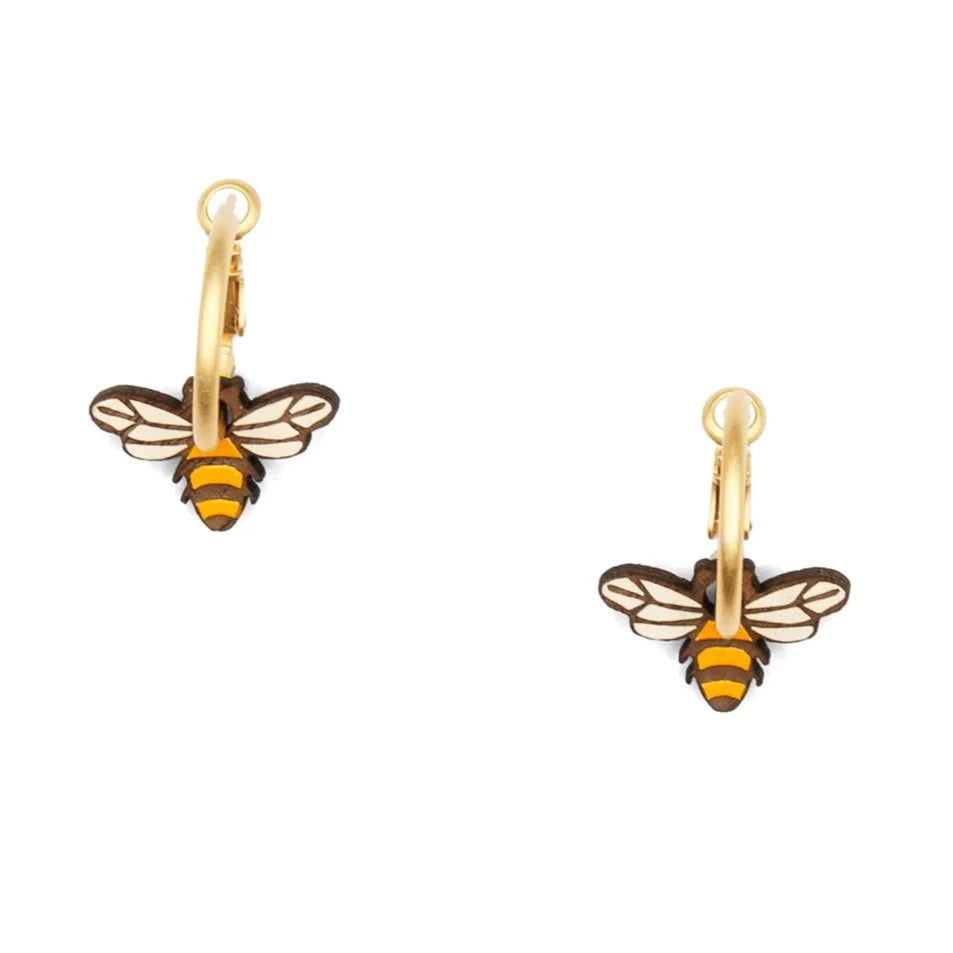 Little Bee Hoop Earrings - The Nancy Smillie Shop - Art, Jewellery & Designer Gifts Glasgow
