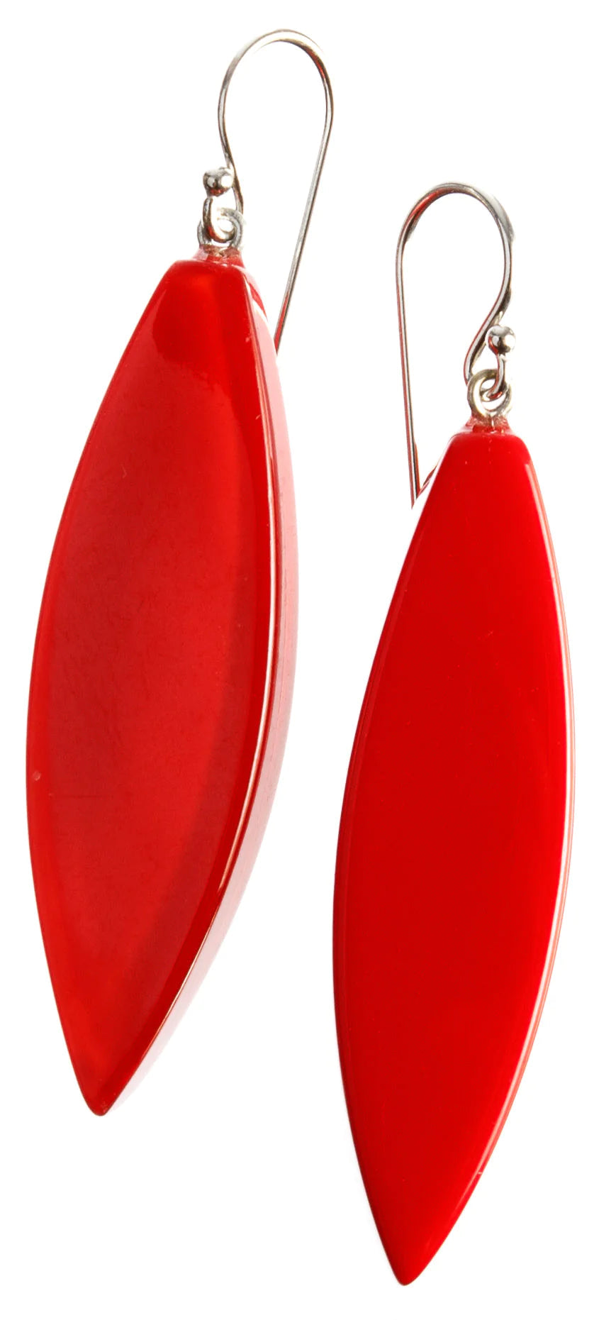 Long Red Earrings - The Nancy Smillie Shop - Art, Jewellery & Designer Gifts Glasgow