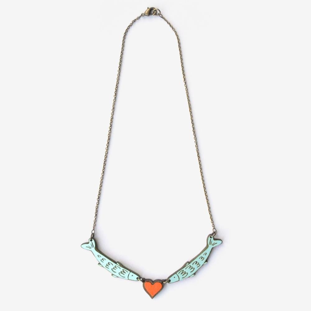 Love Fish Necklace - The Nancy Smillie Shop - Art, Jewellery & Designer Gifts Glasgow