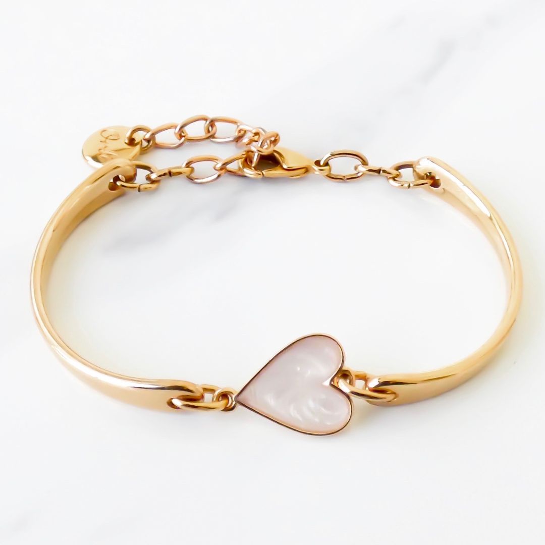 Marble Heart Gold Brangle - The Nancy Smillie Shop - Art, Jewellery & Designer Gifts Glasgow