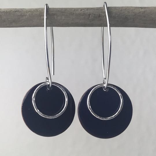 Mediterranean Blue Enamel Disc Earrings - The Nancy Smillie Shop - Art, Jewellery & Designer Gifts Glasgow