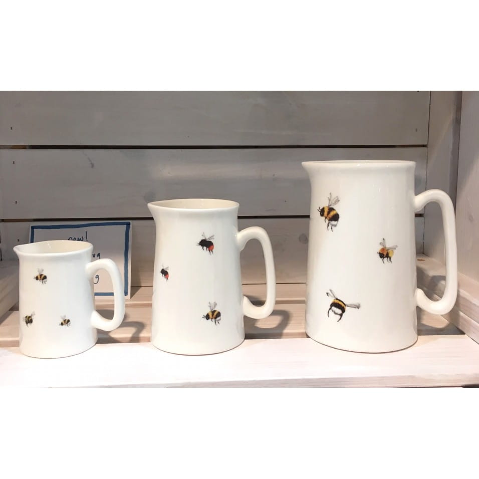 Medium Bee Bone China Jug - The Nancy Smillie Shop - Art, Jewellery & Designer Gifts Glasgow