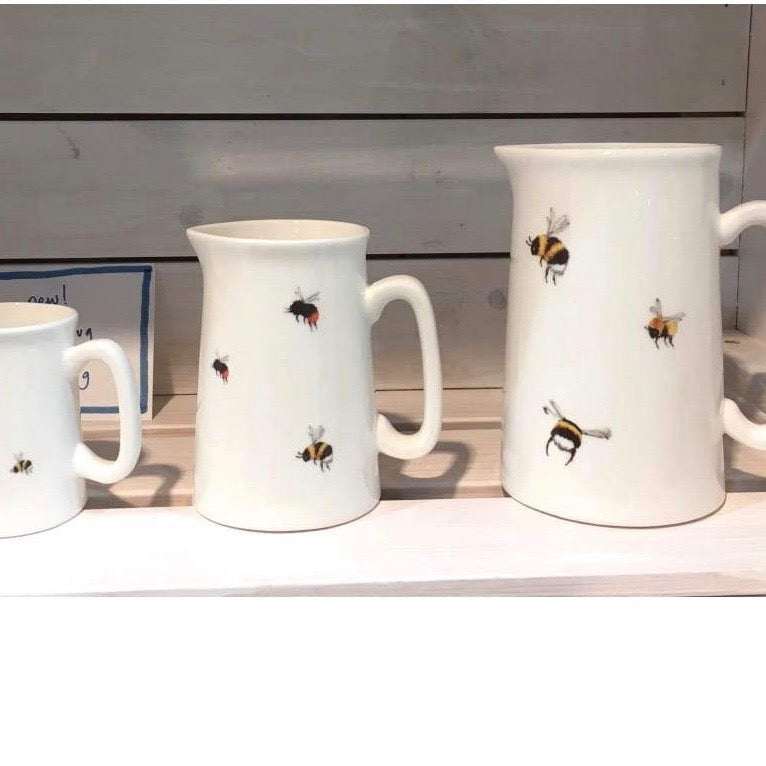 Medium Bee Bone China Jug - The Nancy Smillie Shop - Art, Jewellery & Designer Gifts Glasgow