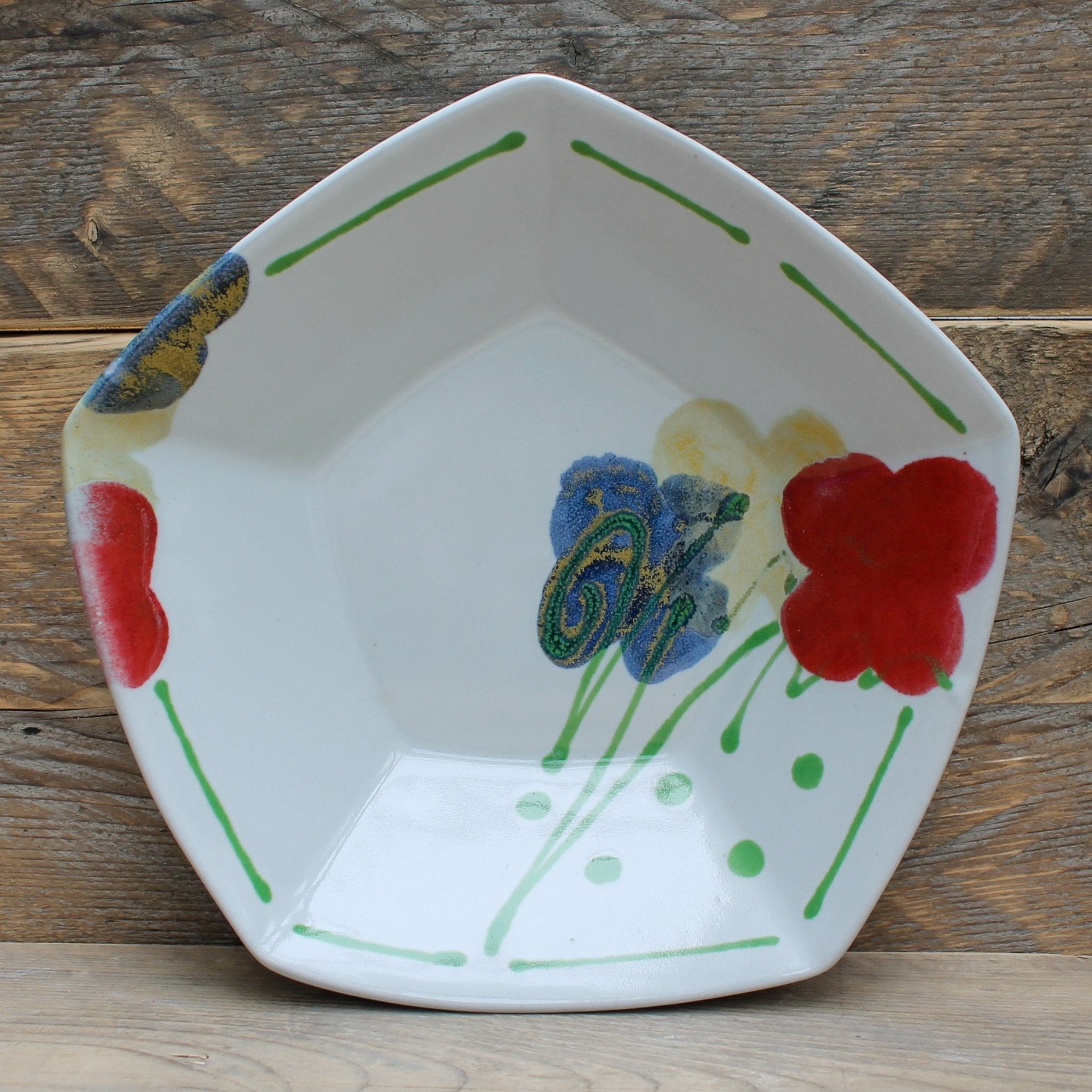 Medium Pentagonal Poppy Bowl - The Nancy Smillie Shop - Art, Jewellery & Designer Gifts Glasgow