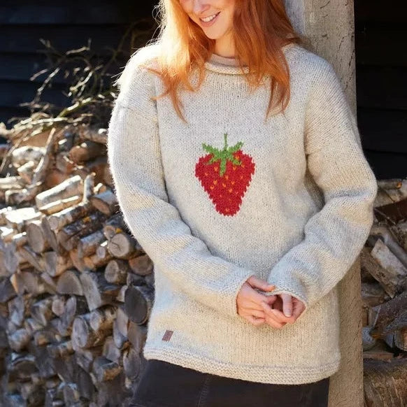 Medium Strawberry Sweater - The Nancy Smillie Shop - Art, Jewellery & Designer Gifts Glasgow