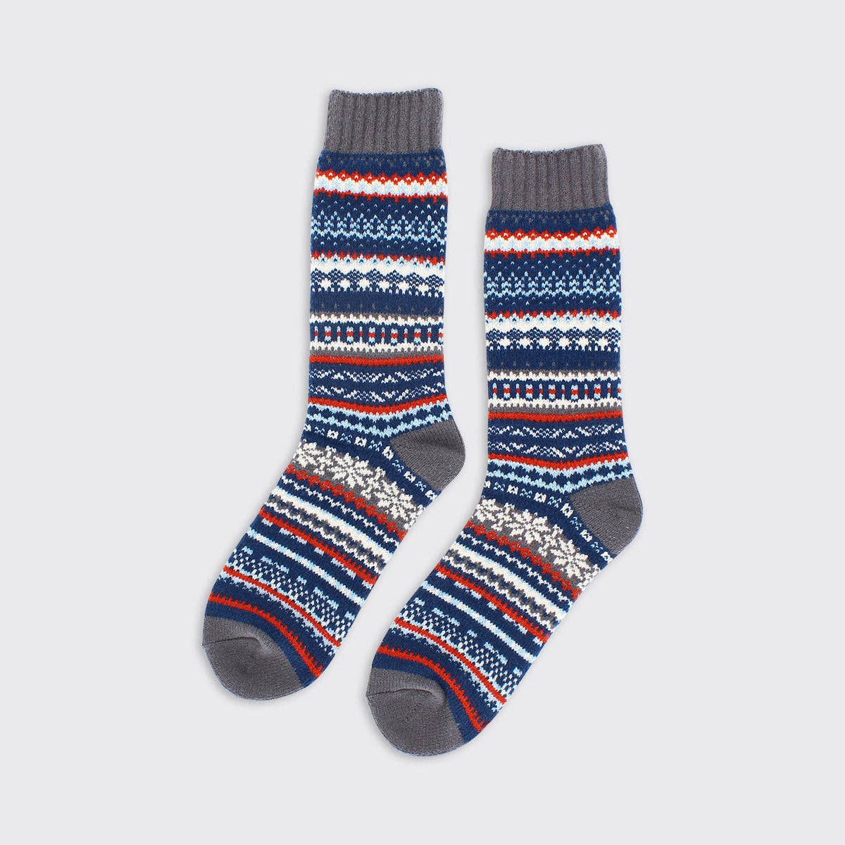 Men’s Fairisle Super Soft Socks - Navy - Gifts Under £10 - Scotland