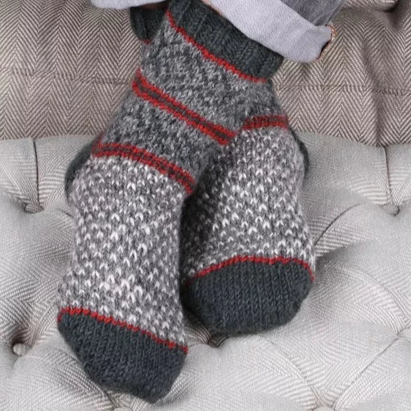 Mens Tromso Sofa Sock Graphite - The Nancy Smillie Shop - Art, Jewellery & Designer Gifts Glasgow