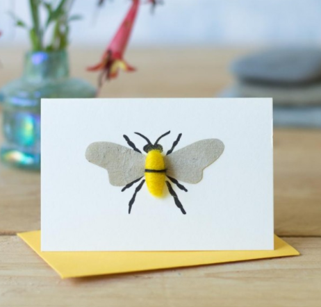 Mini Bee Card - The Nancy Smillie Shop - Art, Jewellery & Designer Gifts Glasgow