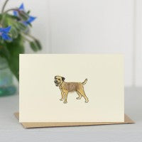 Mini Border Terrier Card - The Nancy Smillie Shop - Art, Jewellery & Designer Gifts Glasgow