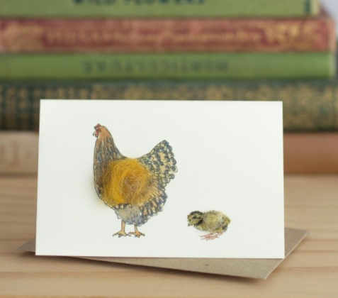 Mini Chickens Card - The Nancy Smillie Shop - Art, Jewellery & Designer Gifts Glasgow