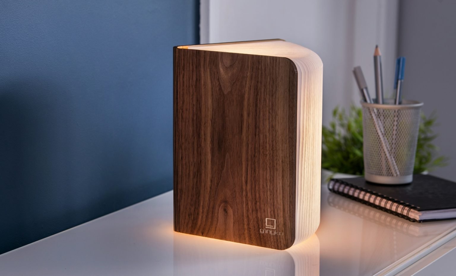Mini Walnut Booklight - The Nancy Smillie Shop - Art, Jewellery & Designer Gifts Glasgow