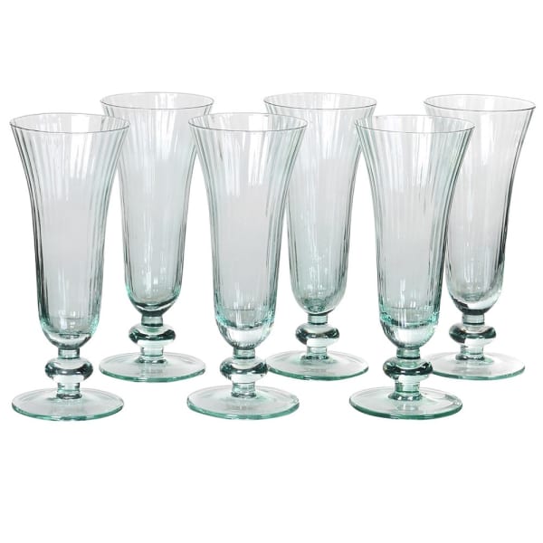Mint Ribbed Champagne Glass - The Nancy Smillie Shop - Art, Jewellery & Designer Gifts Glasgow