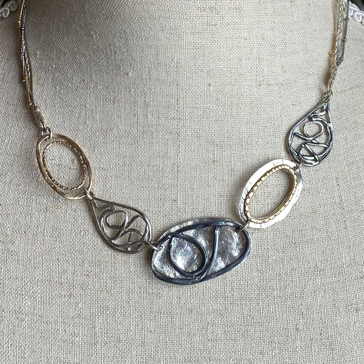 Mixed Metals Necklace - The Nancy Smillie Shop - Art, Jewellery & Designer Gifts Glasgow