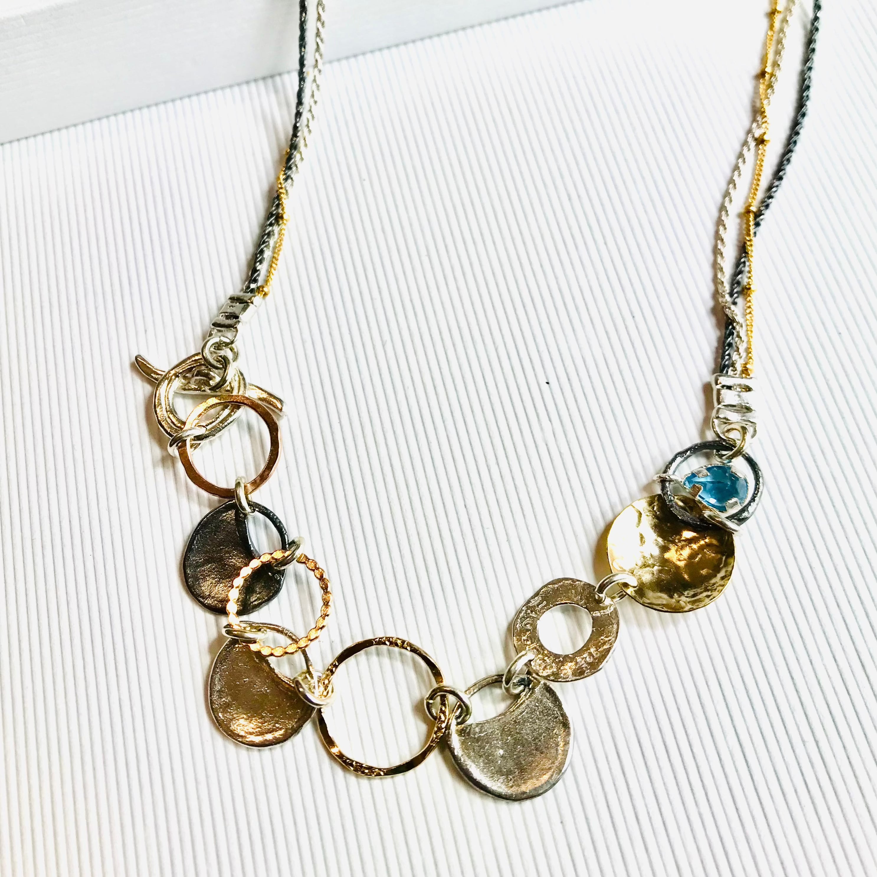 Mixed Metals Necklace - The Nancy Smillie Shop - Art, Jewellery & Designer Gifts Glasgow