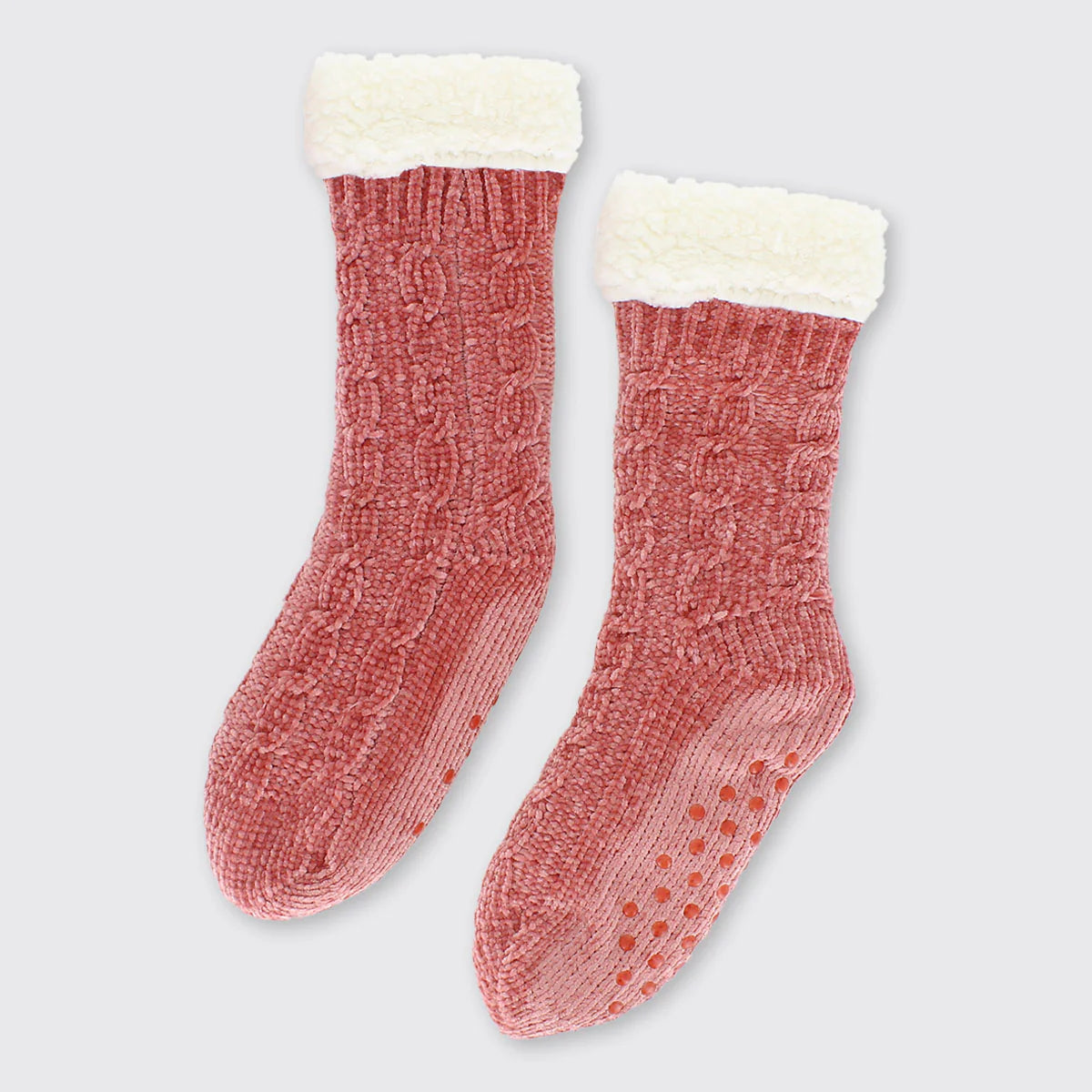 Salmon Pink Thick Socks | The Nancy Smillie Shop - Art, Jewellery & Designer Gifts Glasgow Scotland