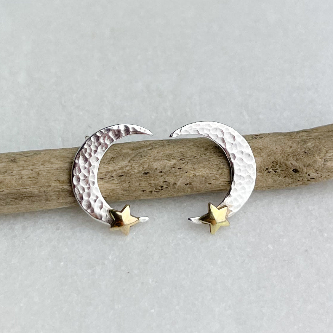 Moon & Star Stud Earrings - The Nancy Smillie Shop - Art, Jewellery & Designer Gifts Glasgow