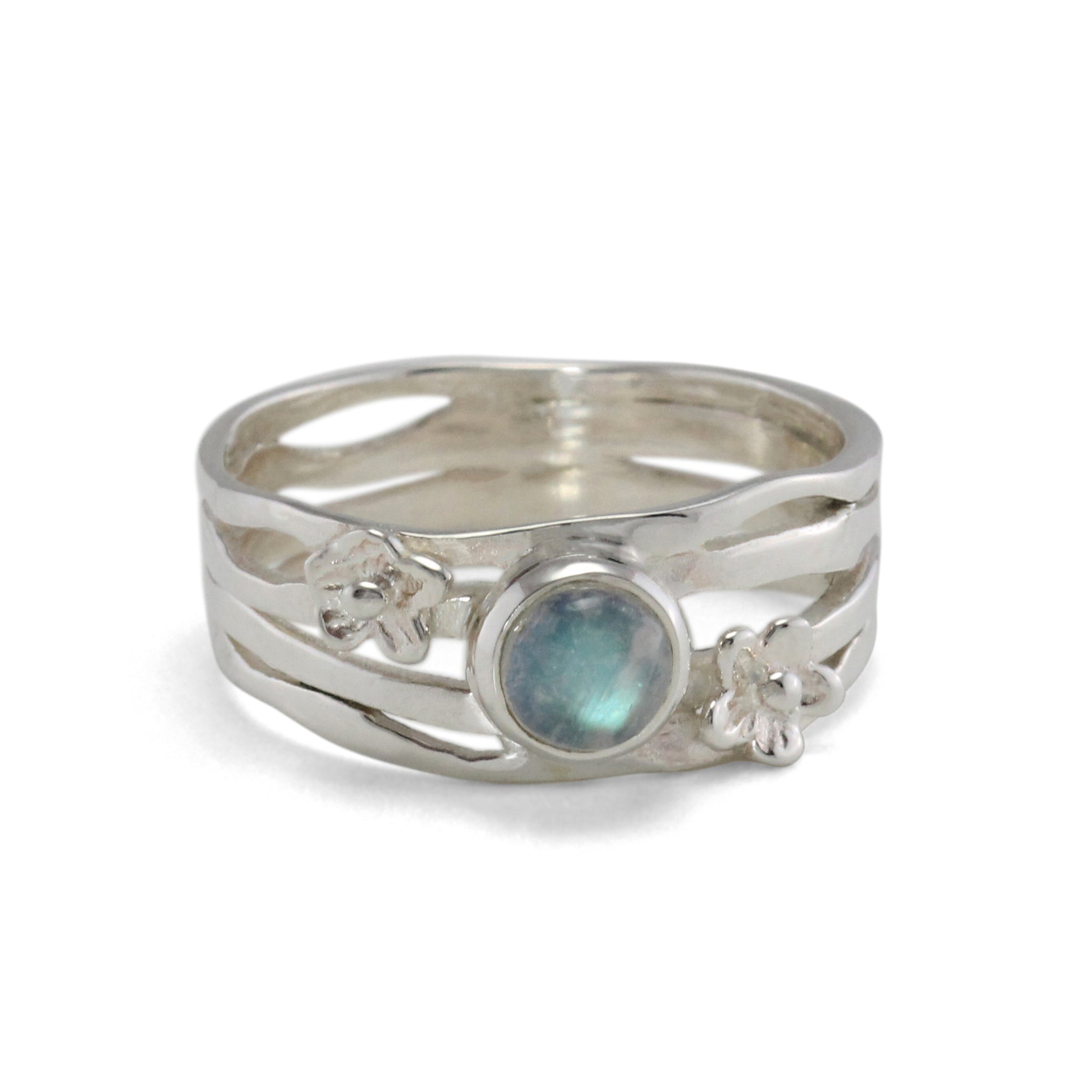 Moonstone Flower Ring - The Nancy Smillie Shop - Art, Jewellery & Designer Gifts Glasgow