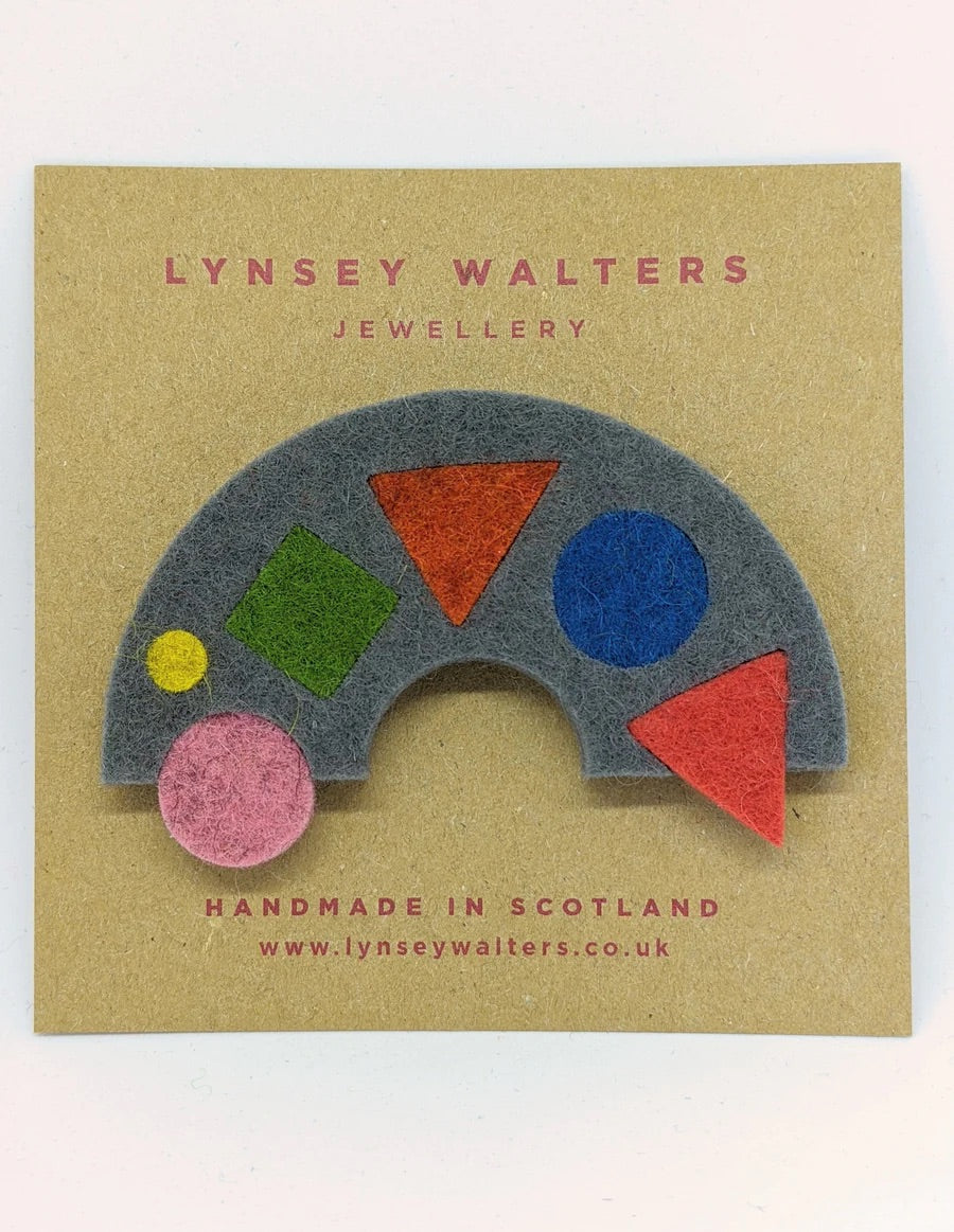 Multi Inlay Brooch - The Nancy Smillie Shop - Art, Jewellery & Designer Gifts Glasgow