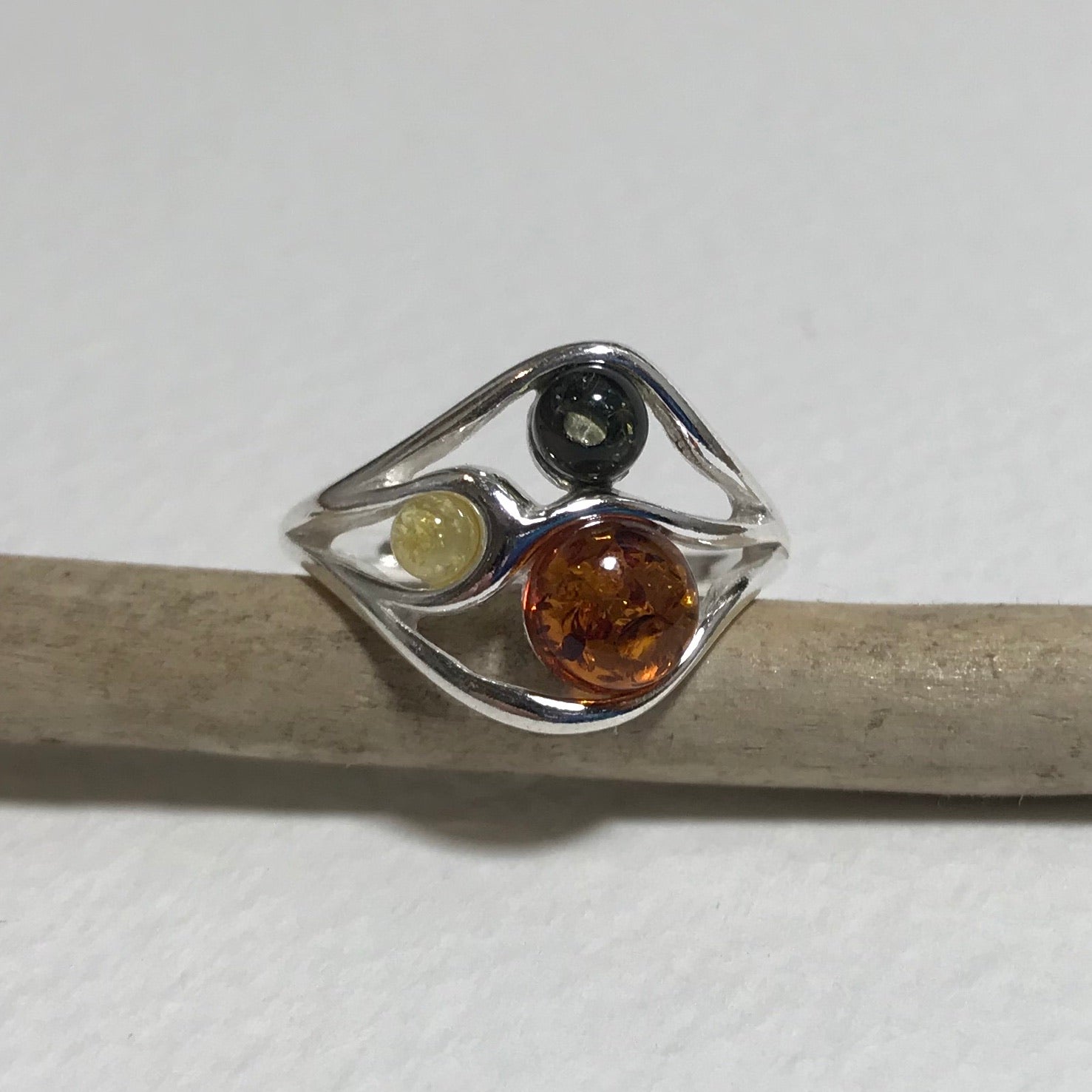 Multicolour Amber Ring - The Nancy Smillie Shop - Art, Jewellery & Designer Gifts Glasgow
