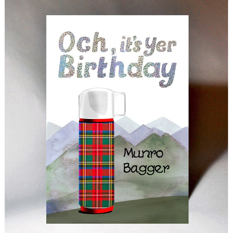 Munro Bagger Birthday Card - The Nancy Smillie Shop - Art, Jewellery & Designer Gifts Glasgow
