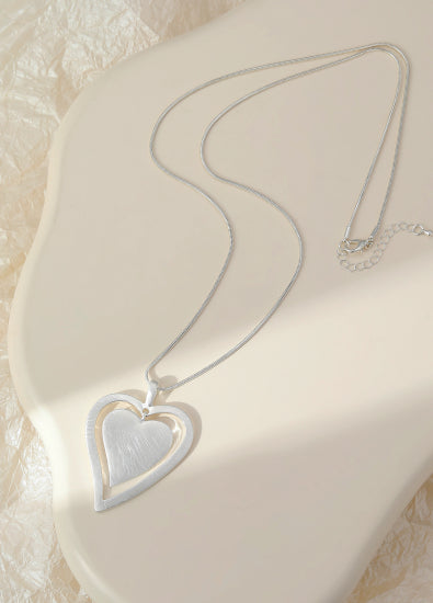 Heart Necklace Silver