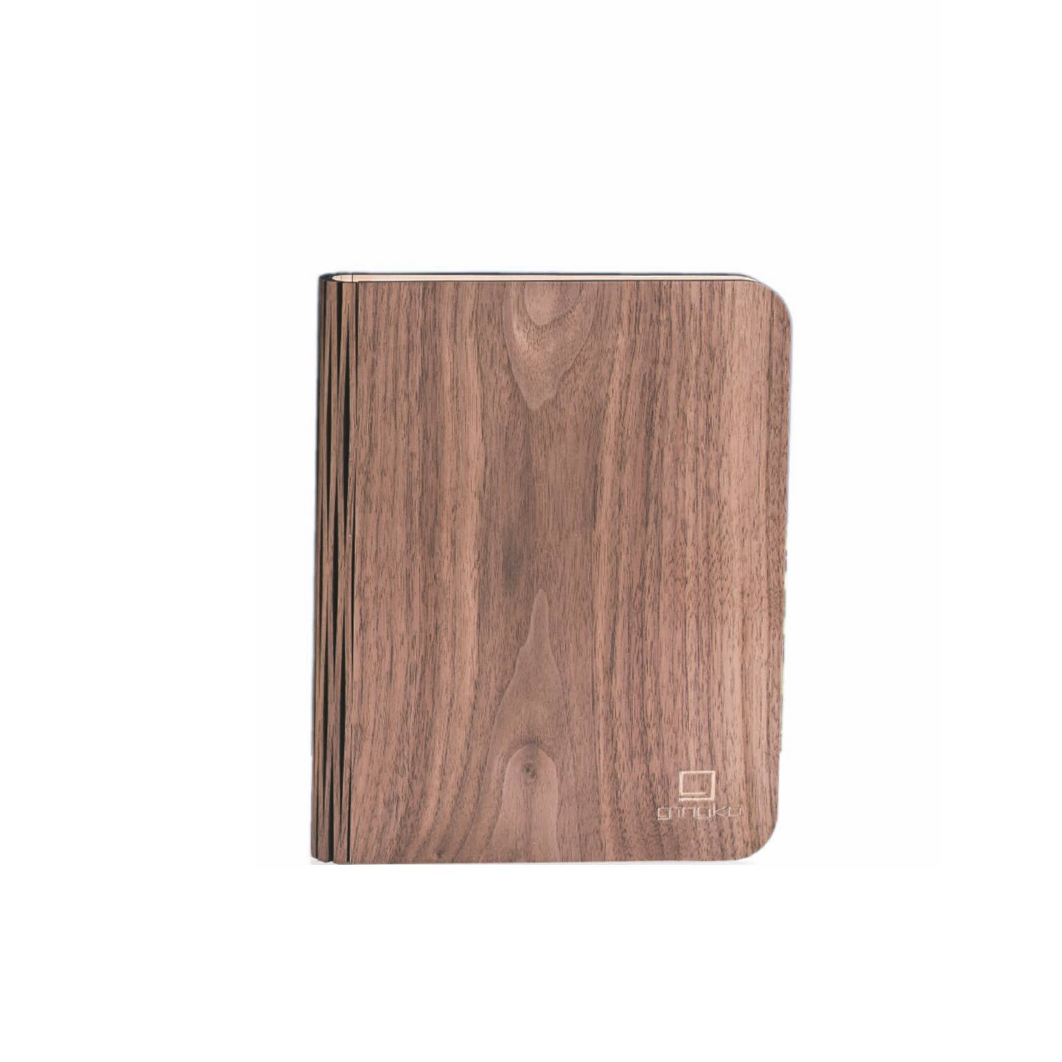 Sleek Natural Wood Smart Book Light Maple Mini notebook with brown grain