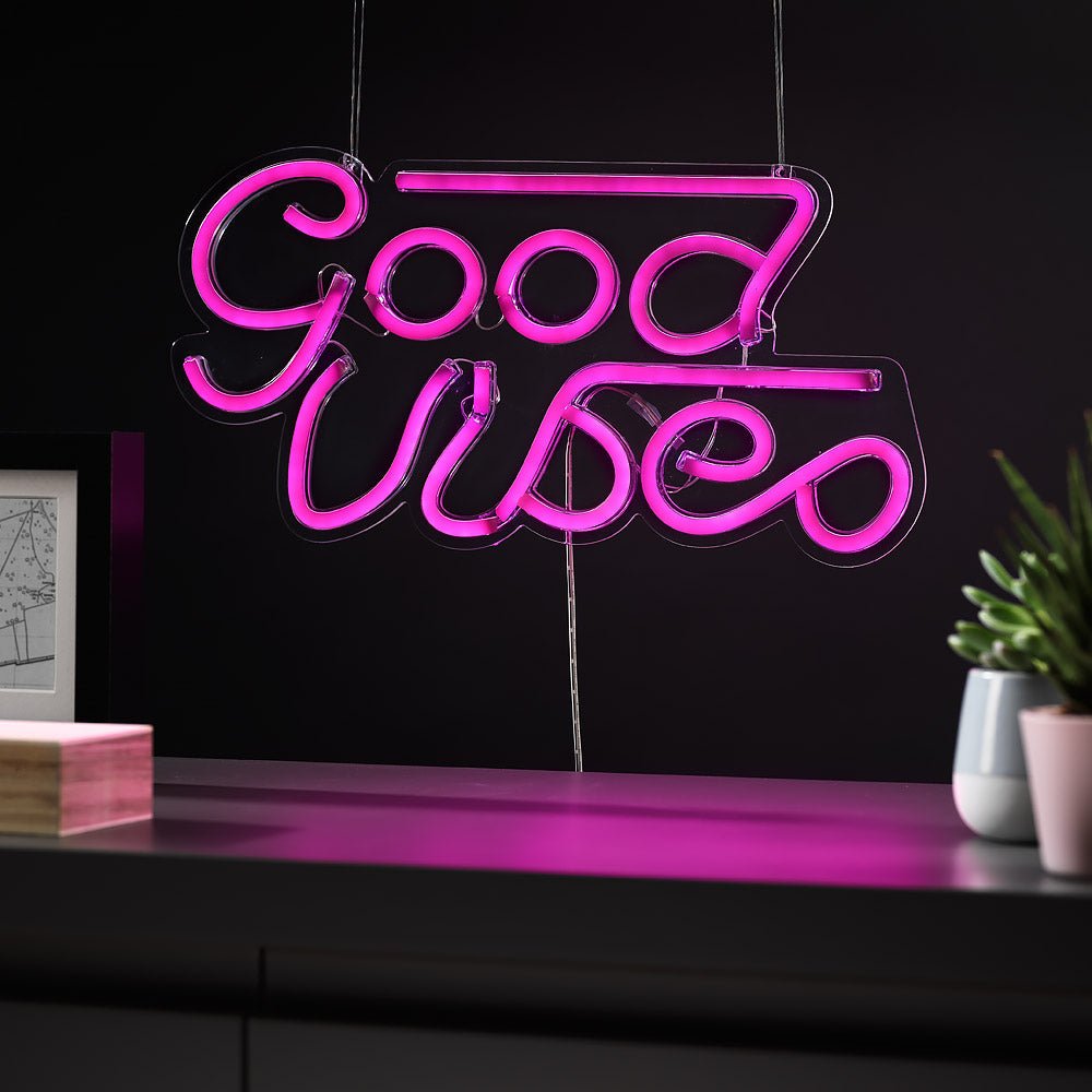 Neon Good Vibes Light - The Nancy Smillie Shop - Art, Jewellery & Designer Gifts Glasgow