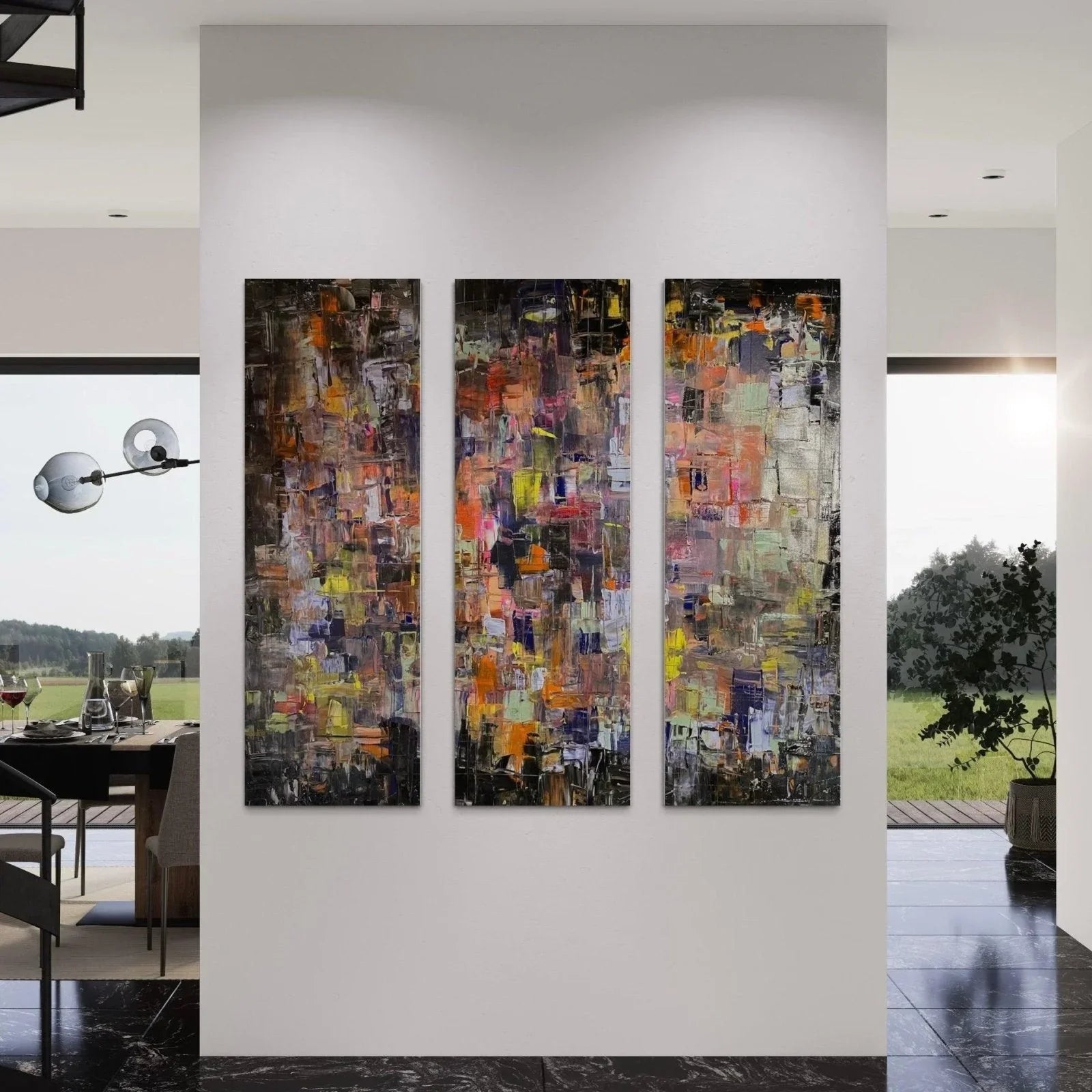 Never Enough Triptych  | Statement Interior Wall Art from Scotland
