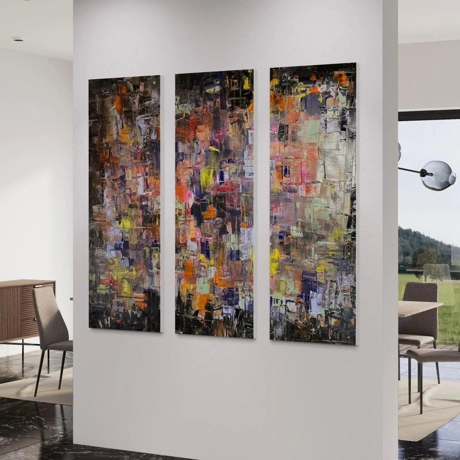 Never Enough Triptych  | Statement Interior Wall Art from Scotland