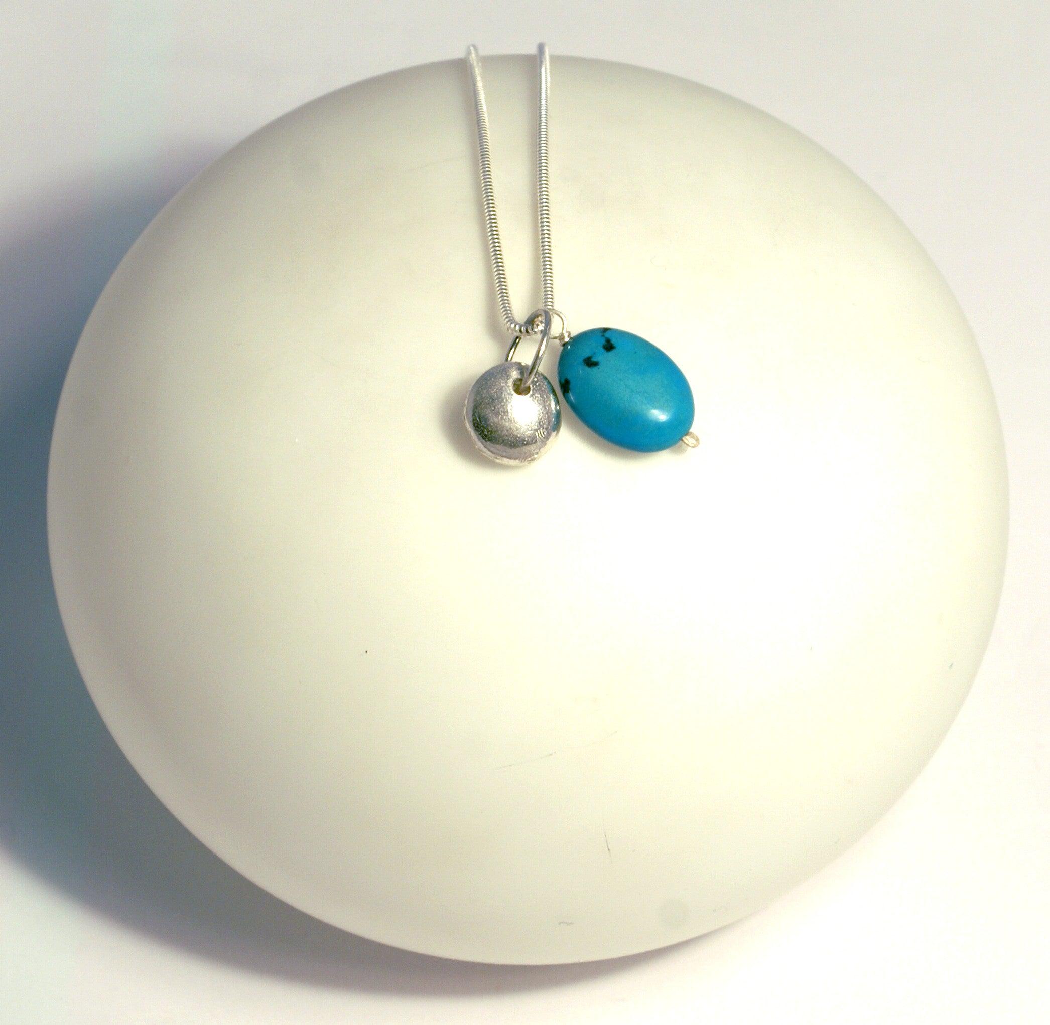 Nugget & Turquoise Pendant - The Nancy Smillie Shop - Art, Jewellery & Designer Gifts Glasgow