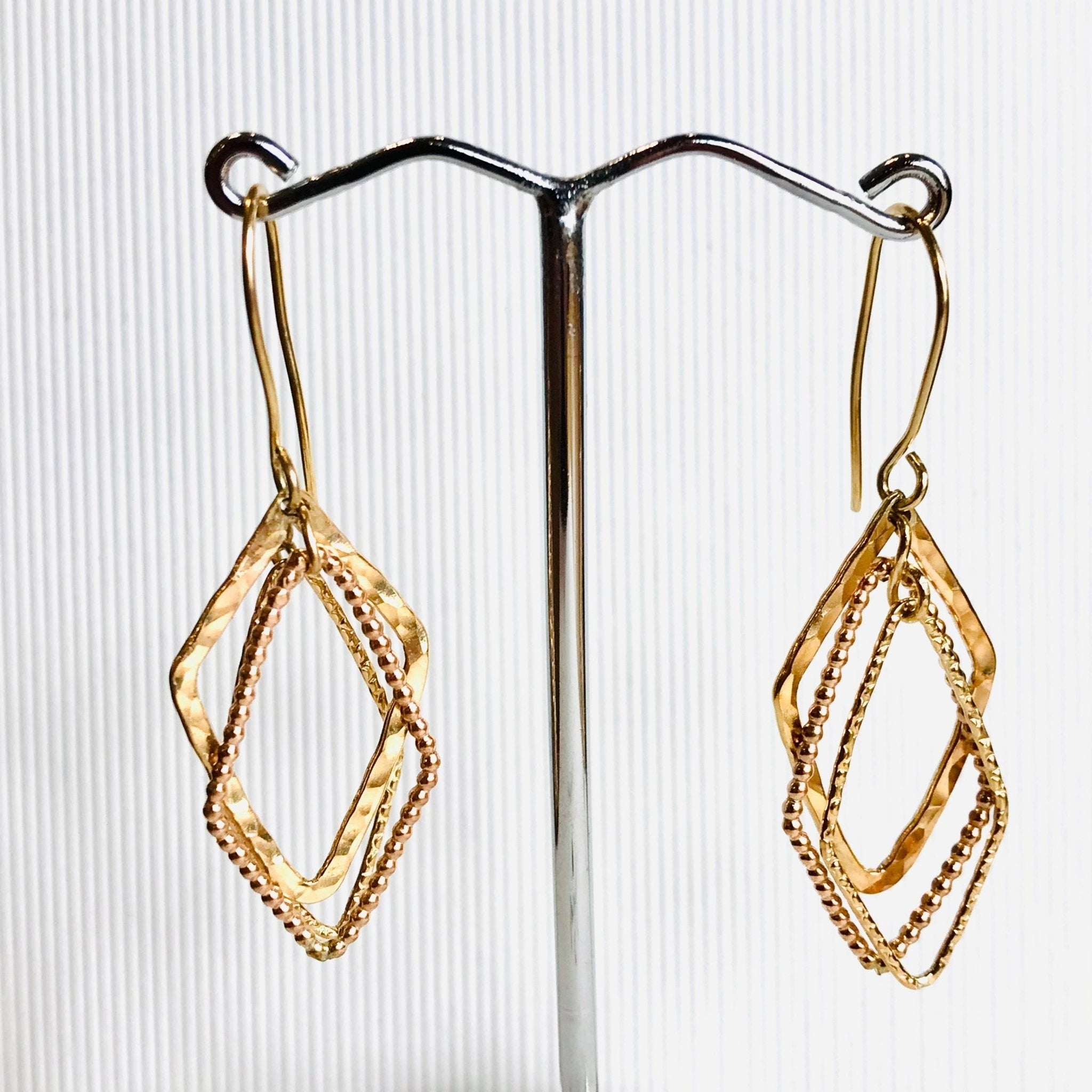 Oblong Diamond Earrings - The Nancy Smillie Shop - Art, Jewellery & Designer Gifts Glasgow