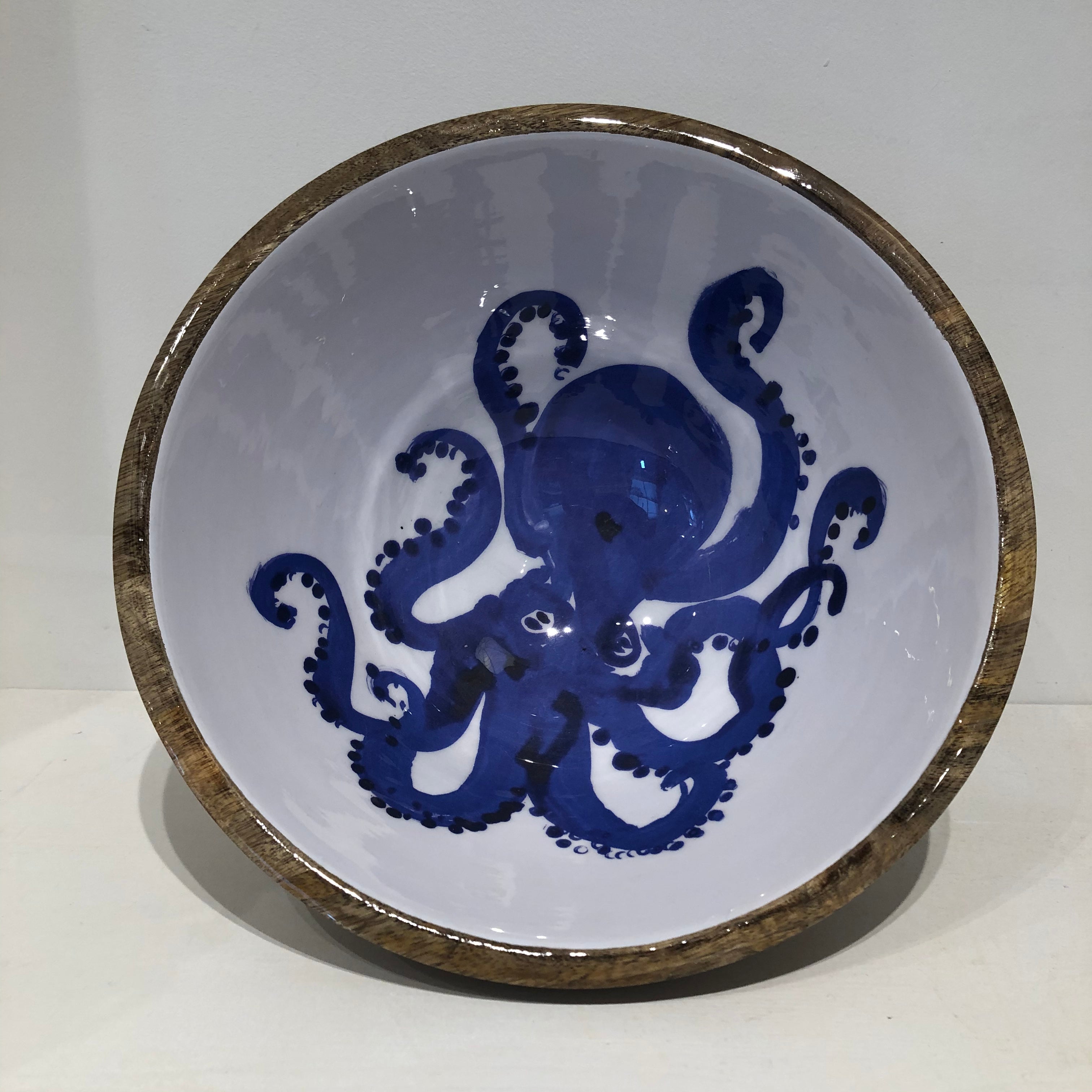 Octopus Wooden Bowl 30cm - The Nancy Smillie Shop - Art, Jewellery & Designer Gifts Glasgow