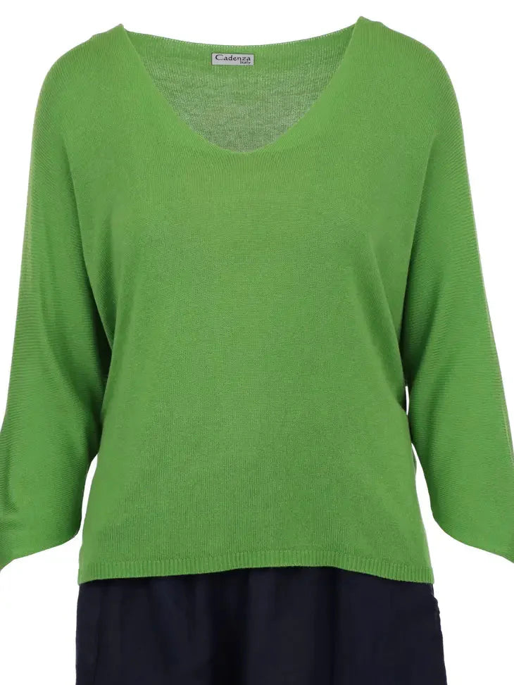 Olive Summer Knit Top - The Nancy Smillie Shop - Art, Jewellery & Designer Gifts Glasgow