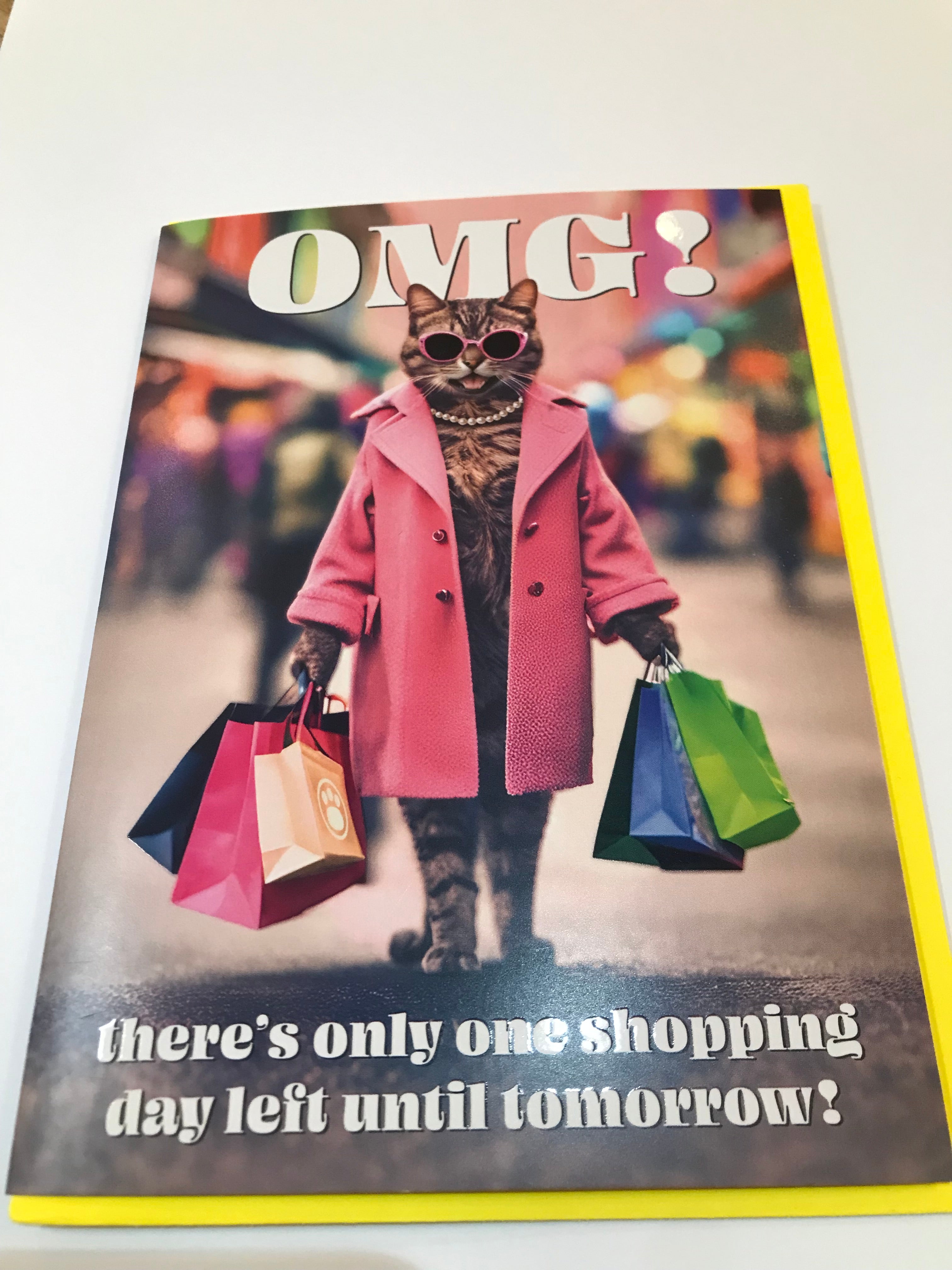 OMG! there's only one shopping day left until tomorrow! Card | The Nancy Smillie Shop - Art, Jewellery & Designer Gifts Glasgow Scotland