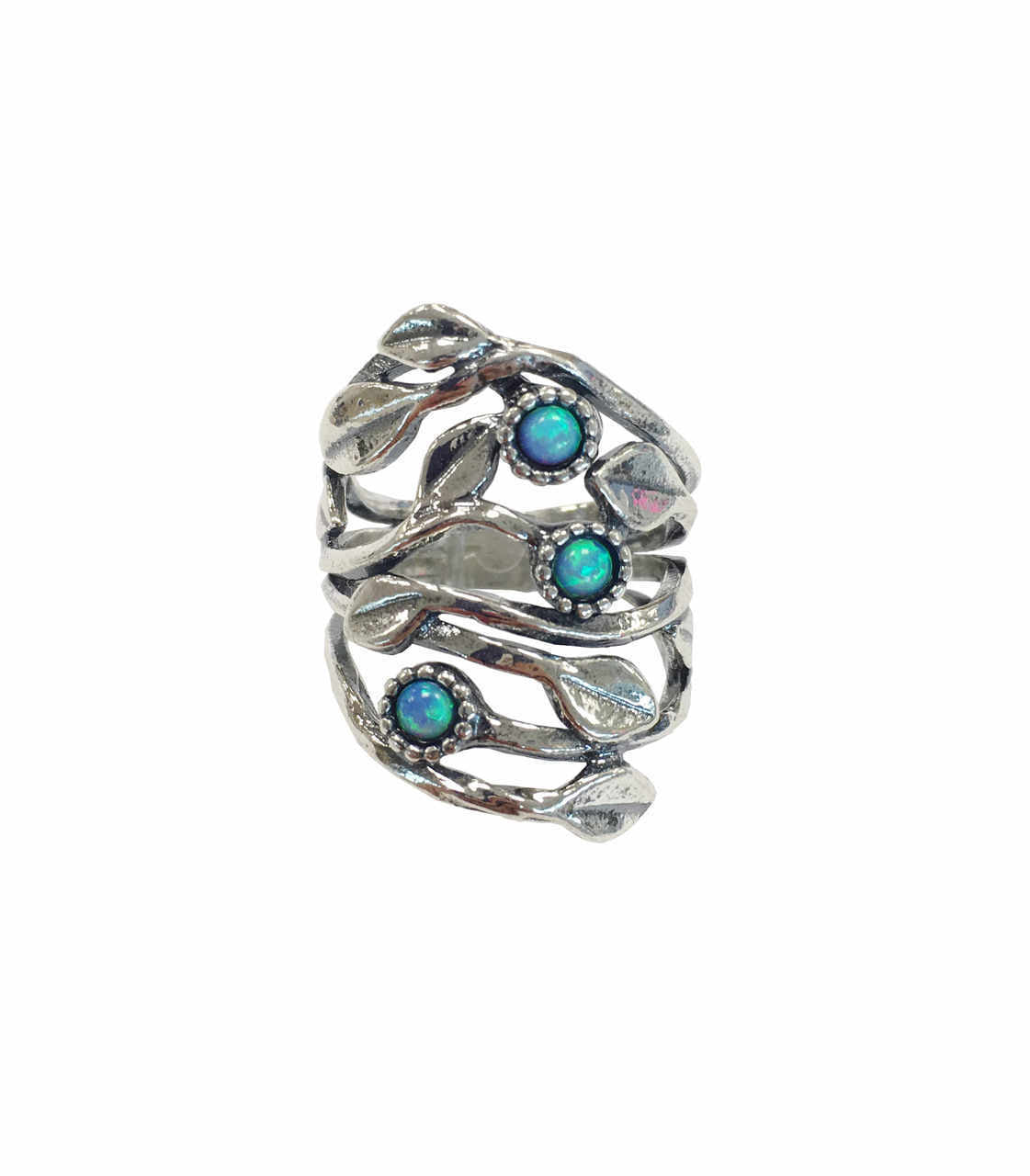 Opal and Leaves Ring - The Nancy Smillie Shop - Art, Jewellery & Designer Gifts Glasgow
