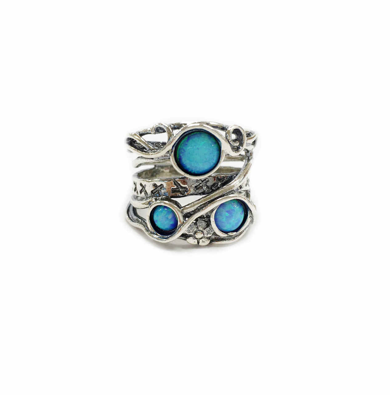 Opal Flowers Ring - The Nancy Smillie Shop - Art, Jewellery & Designer Gifts Glasgow