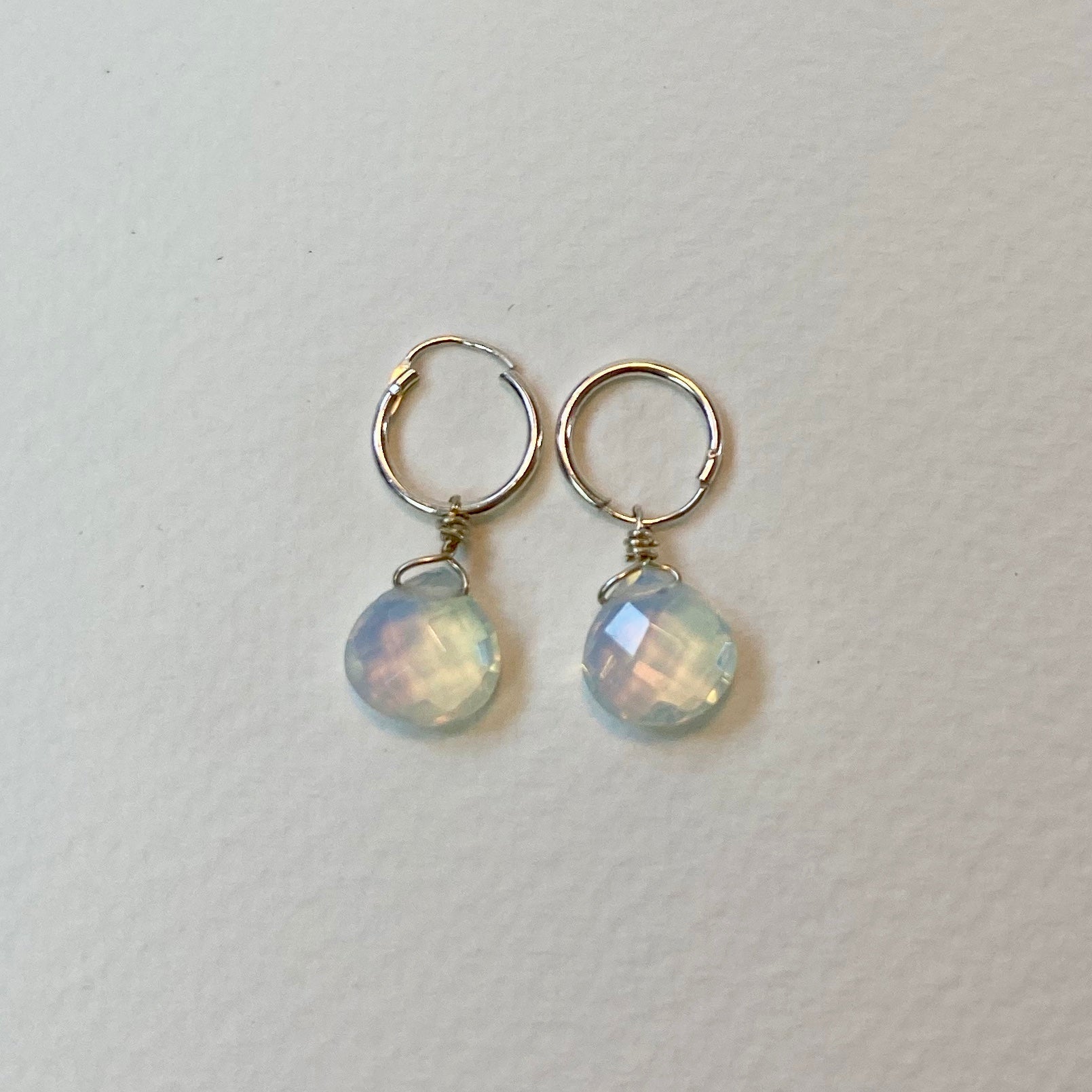 Opalite Silver Earrings - The Nancy Smillie Shop - Art, Jewellery & Designer Gifts Glasgow