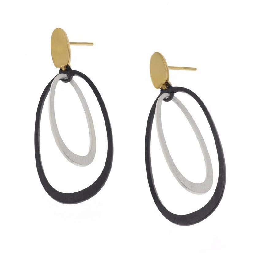 Open Ovals Drop Earrings - The Nancy Smillie Shop - Art, Jewellery & Designer Gifts Glasgow