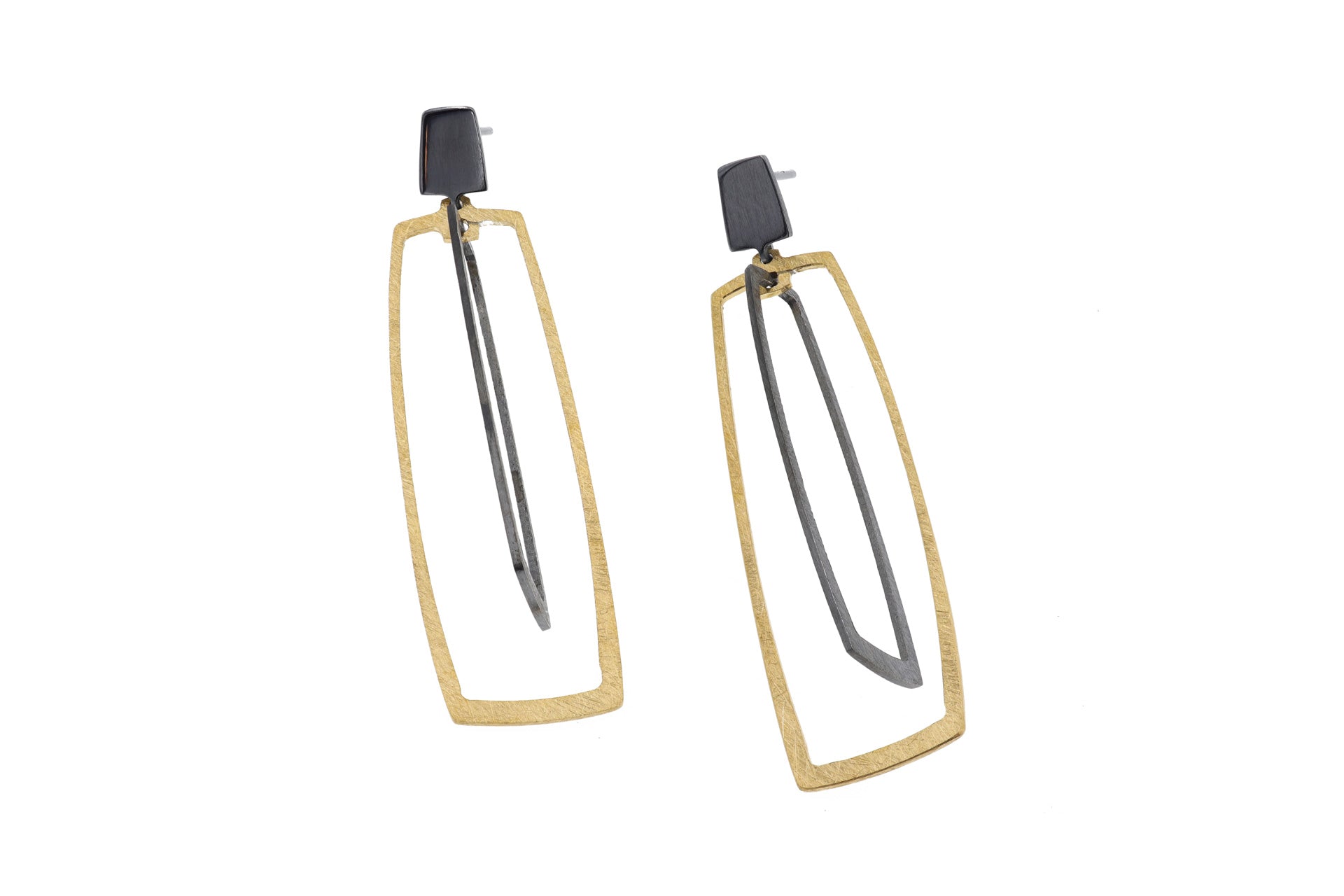 Open Rectangular Earrings - The Nancy Smillie Shop - Art, Jewellery & Designer Gifts Glasgow