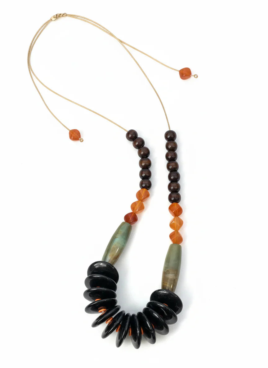Orange Black brown necklace - Jewellery - Scotland