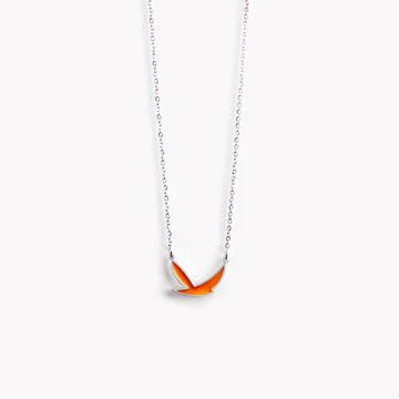 Orange Coro Bird Necklace - The Nancy Smillie Shop - Art, Jewellery & Designer Gifts Glasgow