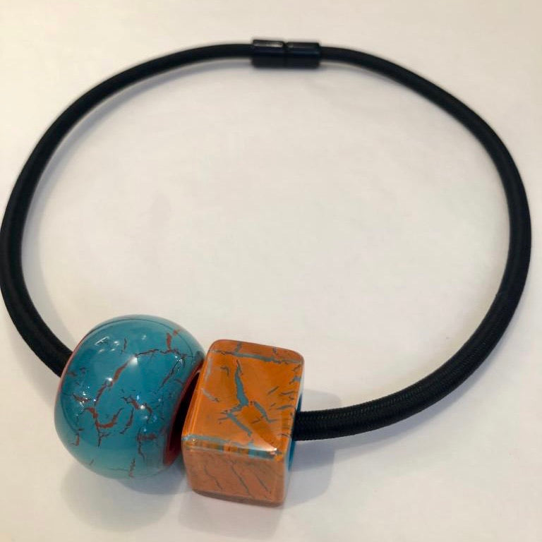 Orange Musee Necklace - The Nancy Smillie Shop - Art, Jewellery & Designer Gifts Glasgow