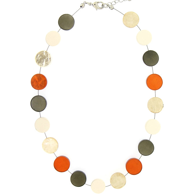 Orange Shell & Resin Necklace - The Nancy Smillie Shop - Art, Jewellery & Designer Gifts Glasgow