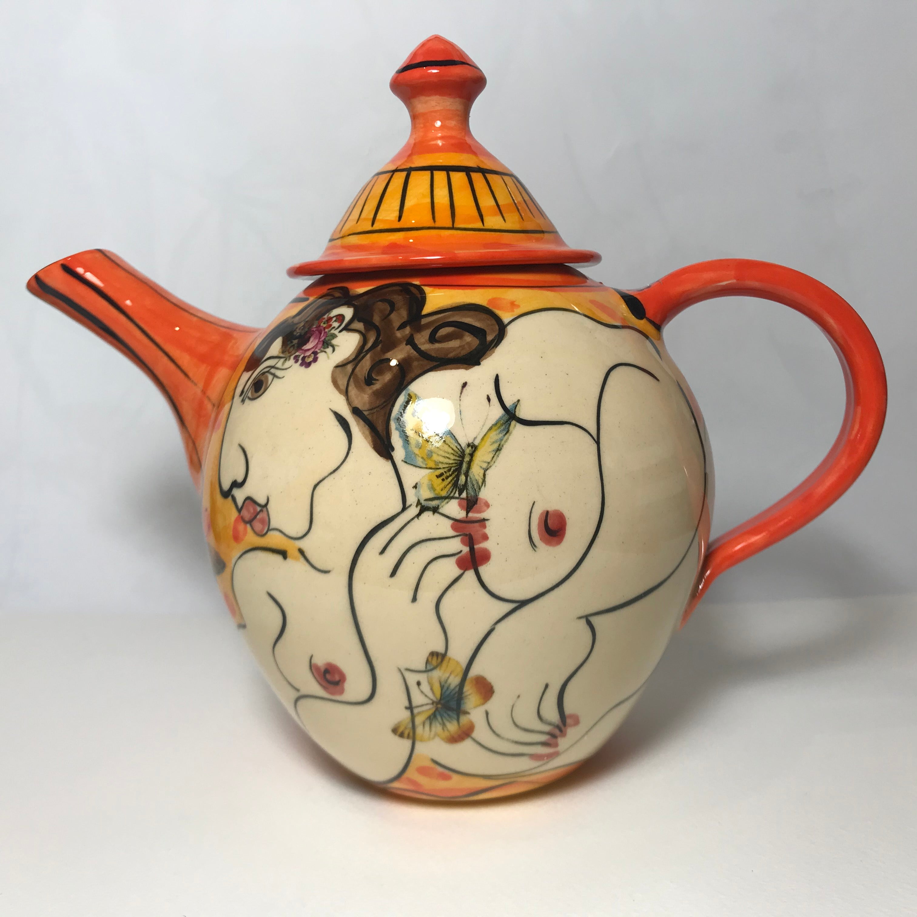 Orange Teapot - The Nancy Smillie Shop - Art, Jewellery & Designer Gifts Glasgow