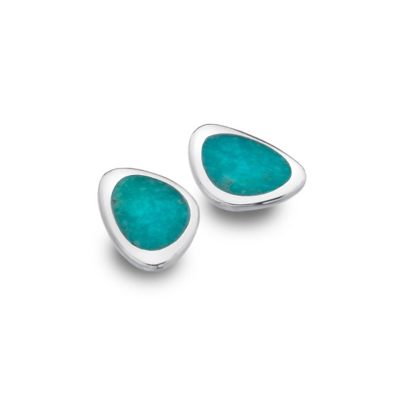 Organic Earrings with Turquoise - The Nancy Smillie Shop - Art, Jewellery & Designer Gifts Glasgow
